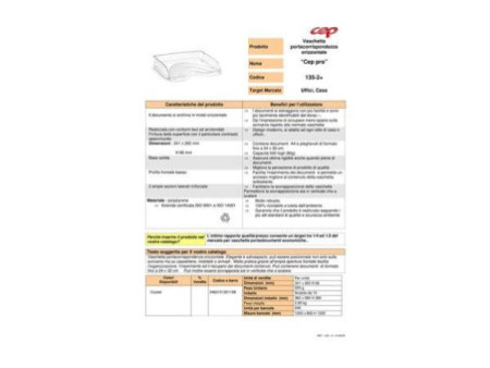 CEP Corbeille à courrier CepPro, A4 paysage, transparent