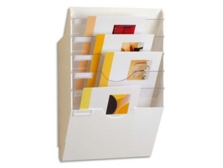 CEP Présentoir mural ReCeption, format A4, 6 cases, blanc