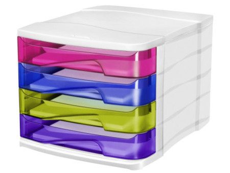 CEP Module de classement HAPPY, 4 tiroirs, multicolore