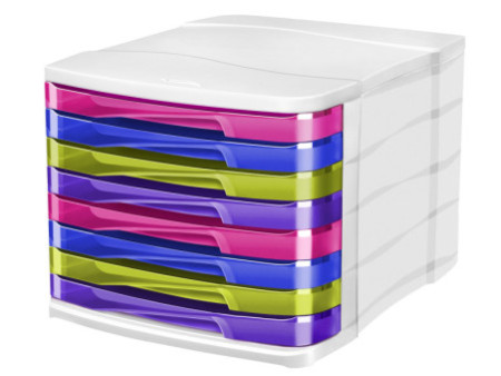 CEP Module de classement HAPPY, 8 tiroirs, multicolore