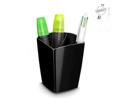 CEP Pot à crayon CepPro GreenSpirit, 2 compartiments, noir