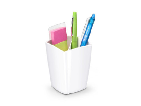 CEP Pot à crayons GLOSS, 2 compartiments, blanc