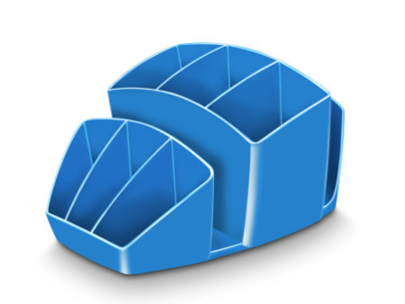 CEP Multipot à crayons GLOSS, 8 compartiments, bleu océan