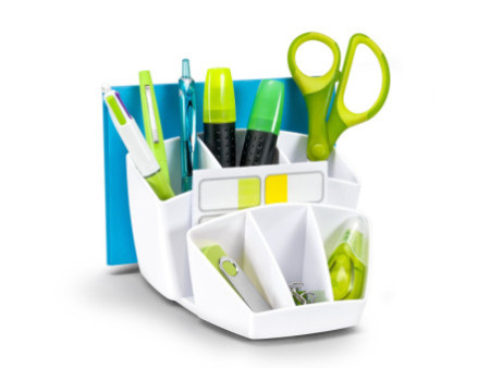 CEP Multipot à crayons GLOSS, 8 compartiments, blanc