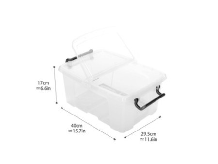 CEP Boîte de rangement strata, 12 litres, transparent