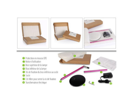 CEP Lampe de bureau LED CepPro, noir-gris métal