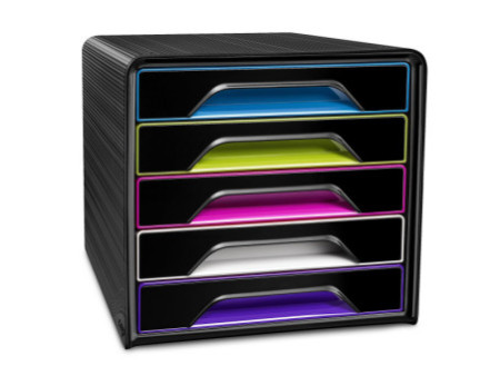 CEP Module de classement Smoove GLOSS, 5 tiroirs, noir /