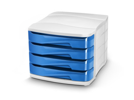 CEP Module de classement GLOSS, 4 tiroirs, bleu océan