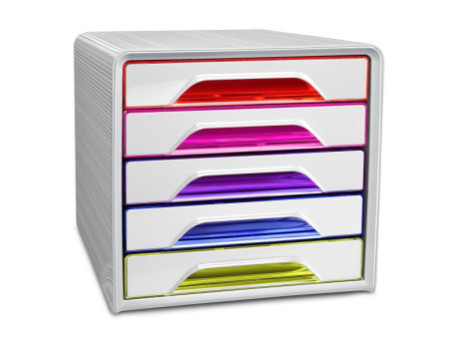 CEP Module de classement Smoove GLOSS, 5 tiroirs, blanc /
