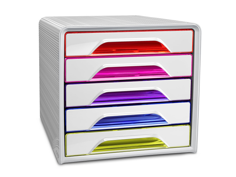 CEP Module de classement Smoove GLOSS, 5 tiroirs, blanc /