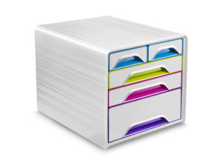 CEP Module de classement Smoove GLOSS, 5 tiroirs, blanc /