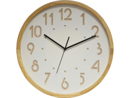 CEP Orium Horloge murale à quartz à cadran bois 'OSLO'