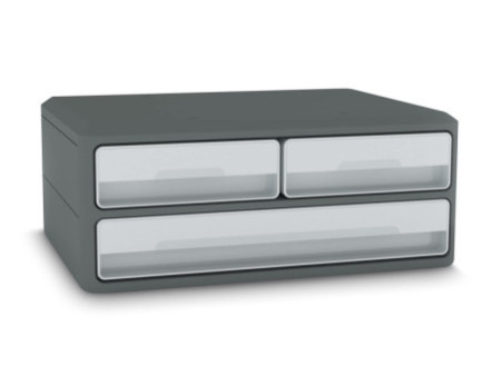 CEP Module de rangement MoovUp, 3 tiroirs, gris