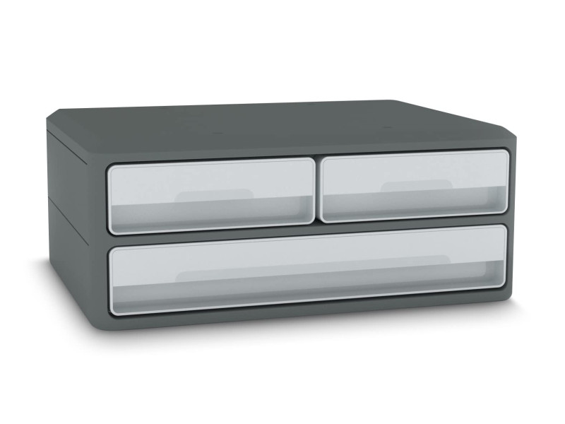 CEP Module de rangement MoovUp, 3 tiroirs, gris