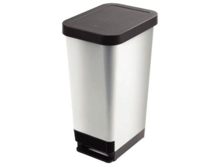 CEP Poubelle à pédale ROSSIGNOL, 45 litres, gris