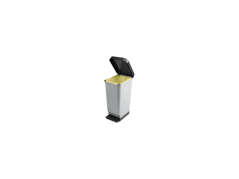 CEP Poubelle à pédale ROSSIGNOL, 45 litres, motif carbone