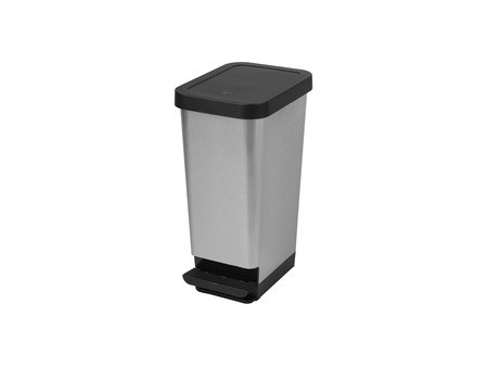 CEP Poubelle à pédale ROSSIGNOL, 45 litres, motif carbone