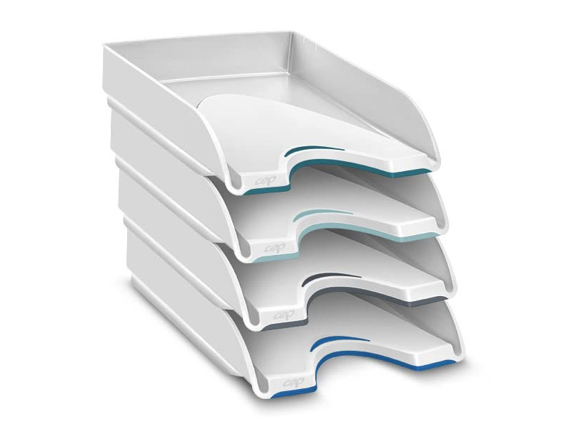 CEP Corbeille à courrier Nuance, format A4, pack de 4, blanc