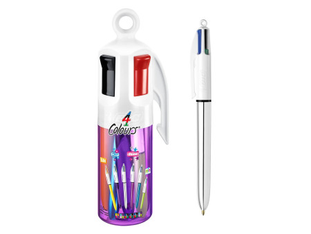 BIC Stylo à bille rétractable collection 4 Colours, pot de 6