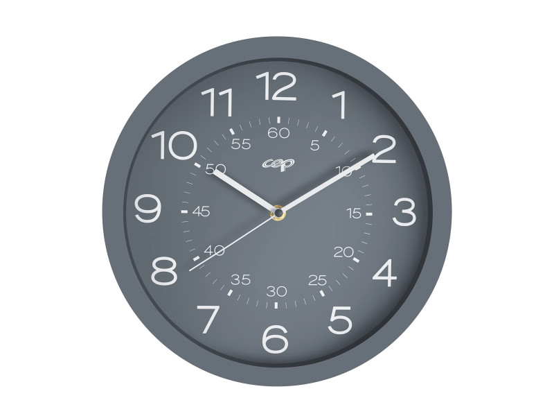 CEP Horloge murale mineral, montre quartz, magnétique, gris