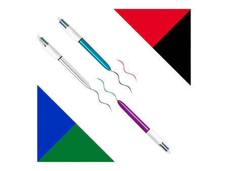 BIC Stylo à bille rétractable collection 4 Colours, pot de 6