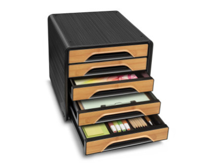 CEP Bloc de classement Smoove Silva, 5 tiroirs, noir/bambou