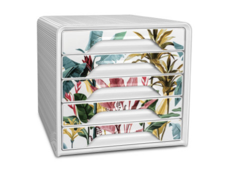 CEP Bloc de classement Smoove Tropical, 5 tiroirs, blanc/