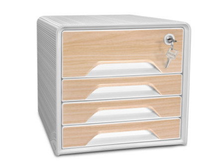 CEP Bloc de classement Smoove SECURE Silva, 4 tiroirs, blanc