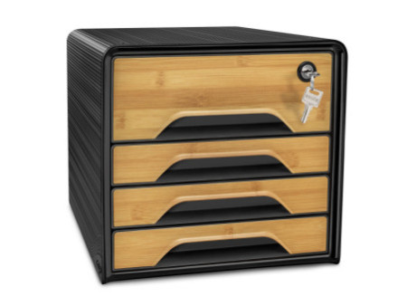 CEP Bloc de classement Smoove SECURE Silva, 4 tiroirs, noir/