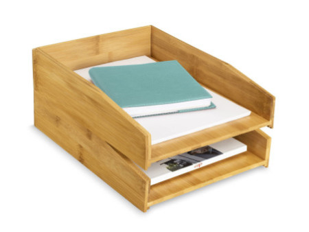 CEP Set de corbeilles à courrier Silva, A4, en bambou