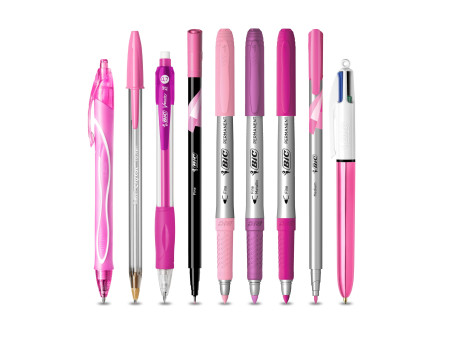 BIC Kit d'écriture 'PINK & PURPLE' avec trousse, 10 pièces