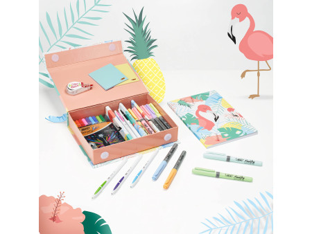 BIC Kit de dessin 'My Stationery Box' avec carnet de notes