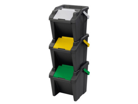 CEP Système de tri des déchets 'Tower', 30 litres, lot de 3