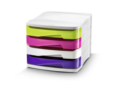 CEP Module de classement GLOSS, 4 tiroirs, multicolore