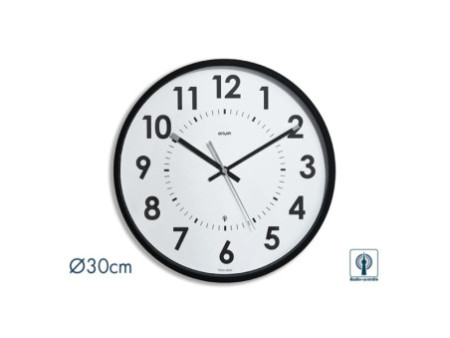 CEP Orium Horloge radiopilotée Abyliss, analogique, noir