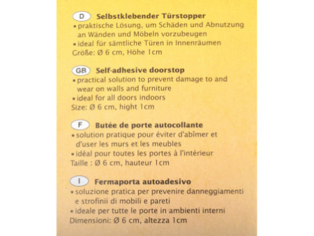 KLEIBER Butoir de porte, plastique, blanc