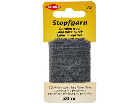 KLEIBER Fil à repriser, 20 m, gris foncé