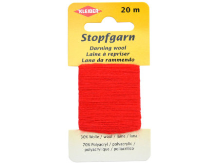 KLEIBER Fil à repriser, 20 m, rouge