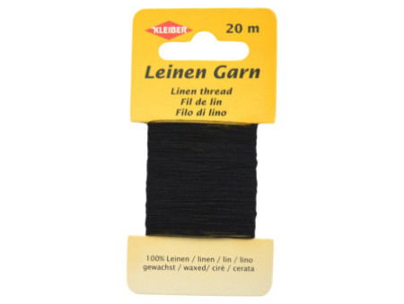 KLEIBER Fil de lin, 20 m, noir
