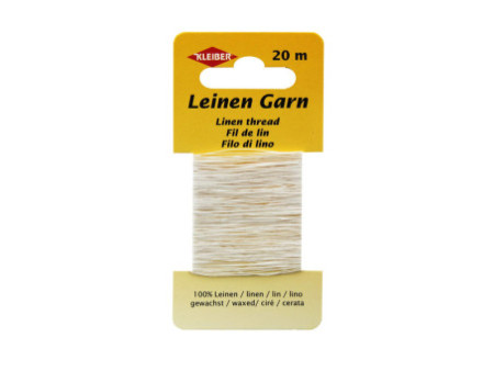 KLEIBER Fil de lin, 20 m, blanc