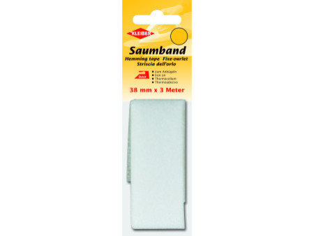 KLEIBER Ourlet thermocollant, 38 mm x 3 m, blanc