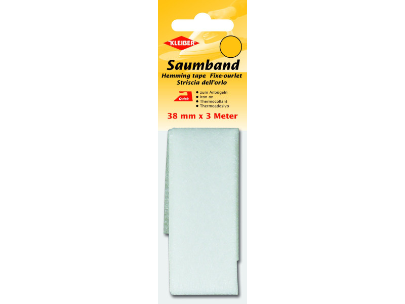 KLEIBER Ourlet thermocollant, 38 mm x 3 m, blanc