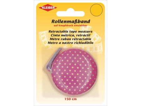 KLEIBER Mètre ruban rétractable, 150 cm, rose