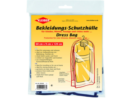 KLEIBER Housse de protection à vêtements, long, transparent