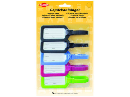 KLEIBER Porte-étiquette de bagage, set de 5, assorti