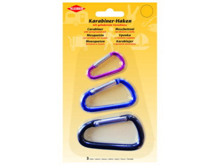 KLEIBER Mousqueton, set de 3, couleurs assorties