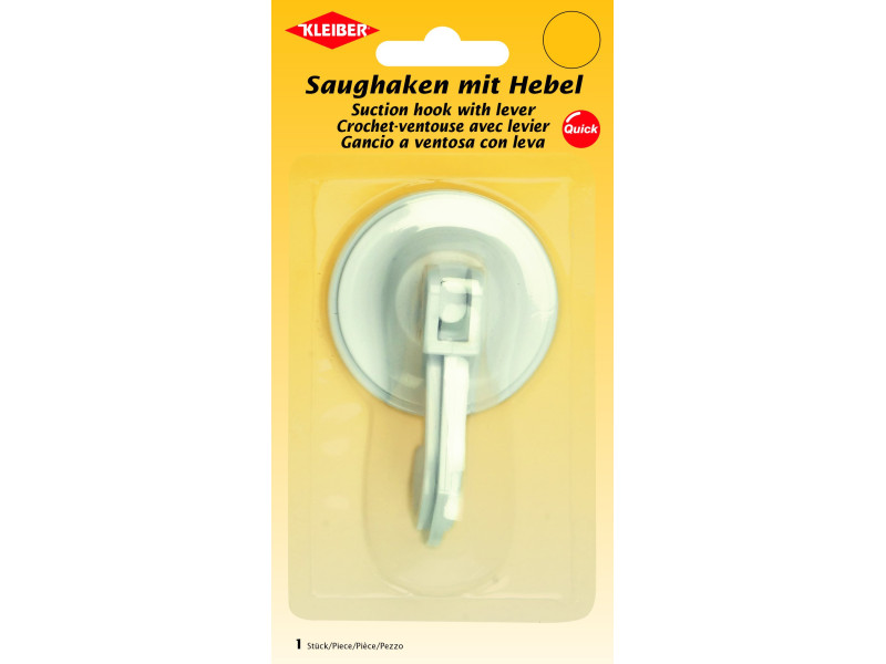 KLEIBER Crochet ventouse, plastique, blanc