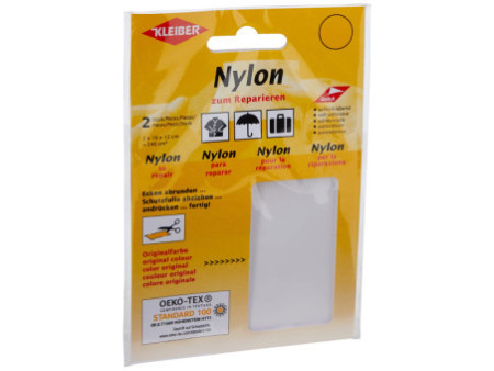 KLEIBER Pièce de réparation nylon, autocollant, blanc