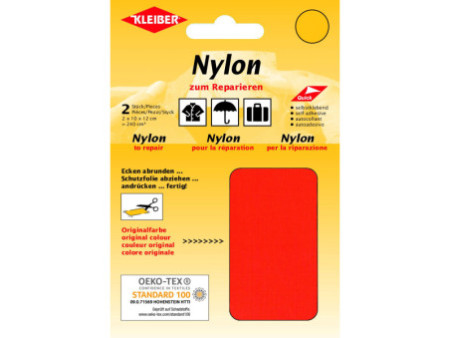KLEIBER Pièce de réparation nylon, autocollant, orange fluo