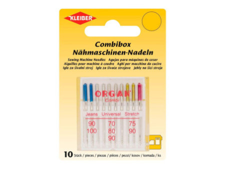 KLEIBER Aiguilles pour machine à coudre,boîte combinée de 10